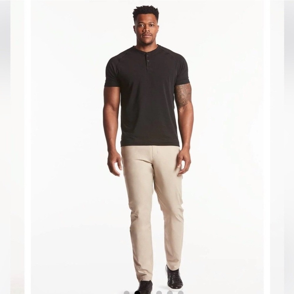 Public Rec Workday Pants Khaki Tan Slim Fit Performance Chino Trousers 32 x 30